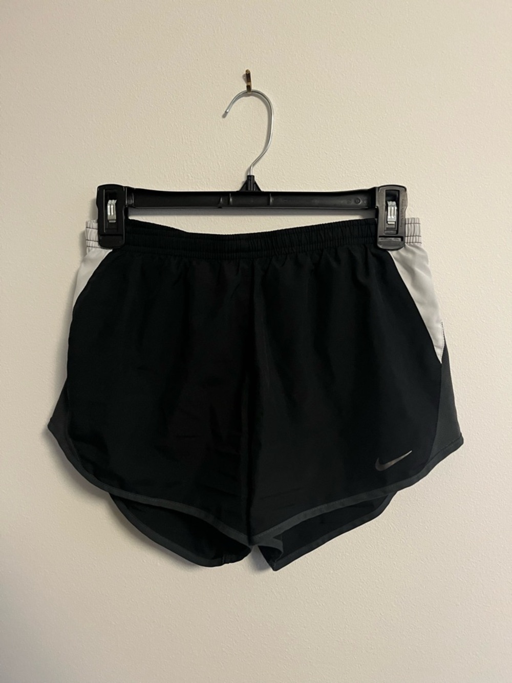 Nike Women’s Black Shorts with White Side Panels